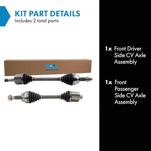 TRQ Front 2 Piece CV Axle Shaft Assembly Set - style: CSA36524