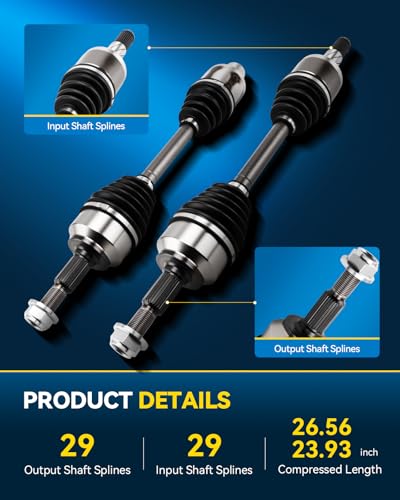 PHILTOP Front CV Axle Shaft Fits for Jeep Grand Cherokee, Commander - size: 66-3417 66-3418