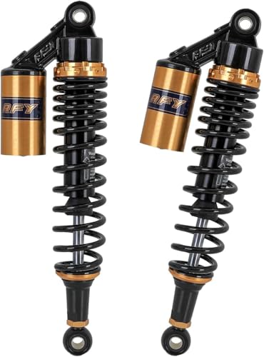 360mm Rear Shock Absorber Suspension Motorcycle ATV Quad 7mm Spring - color: Gold Black