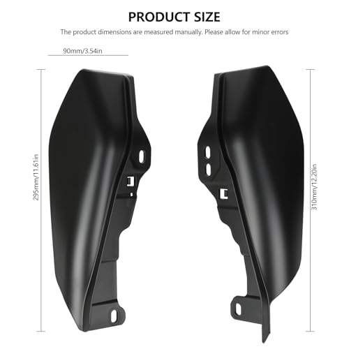 Motorcycle Mid Frame Air Deflectors Heat Shields Kits Fit for Harley Davidson Touring Street Glide Road Glide Electra Glide Road King Ultra Limited Tri Glide CVO 2009-2024 Matte Black - color: Matte Black