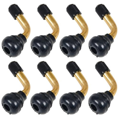8Pcs Tubeless Tire Valve Stem PVR70, 90 Degree Brass Stem Valve - size: PVR70