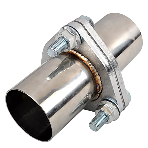 Exhaust Flange Bolts Quick Fix Repair Pipe Kit w/Gasket & Hardware, 2.25'' Inch OD 3 Bolts T304 Stainless Steel Universal Flange Replacement Kit - size: 2.25"OD-3 Bolts
