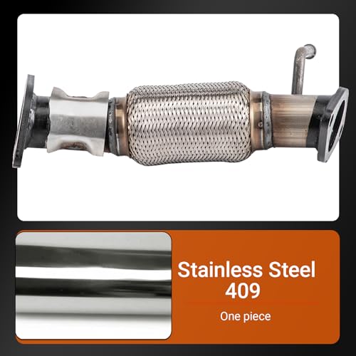 100% Stainless Steel Front Exhaust Flex Pipe for 10-13 Kia Forte 52548 - size: for 10-13 Kia Forte 2.0L,2.4L