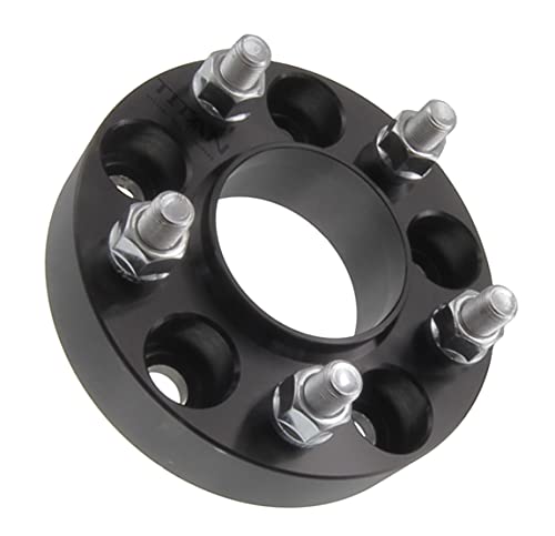 1.25 Inch Hub Centric Wheel Spacer Compatible with Dodge Challenger & Charger, Chrysler 300-5x114.3 Bolt Pattern, 71.5mm Hub Bore, 14x1.5 Studs, 32mm, 6061-T6 Aluminum, Black - Single - size: 1.25 Inch Hubcentric Wheel Spacers, style: 1x Wheel Spacer