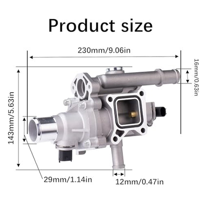 Full Aluminum Engine Coolant Thermostat Housing Assembly