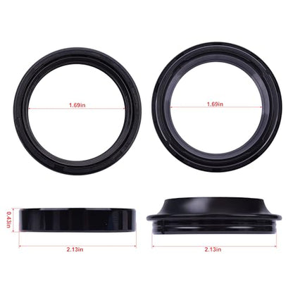 Fork Seal Kit 43x54x11mm NBR for Harley/Honda/Suzuki/Kawasaki 1982-2017 - size: 43*54*11