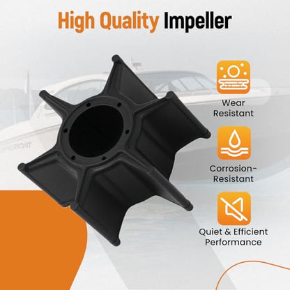 maXpeedingrods Water Pump Impeller Repair Kit for Yamaha Outboard 2-Stroke - size: For 60-90 HP 1984-2009 w/ Water Pump Housing
