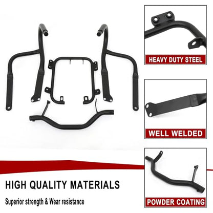 Worldmotop Engine Guard Highway Crash Bar Protector Replacement for BMW R1200RT R 1200RT 2004-2013 - size: Front-black