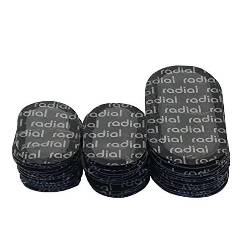 TP-MV2b Radial Tire Patch Kit 36 pcs(1 1/2" x 2 3/8" (38 x 61 mm) 24 pcs and 2" x 4" (49 x 100 mm) 12 pcs in a Box) - size: 1.5" x 2.4" 24 pcs ; 2" x 4" 12 pcs