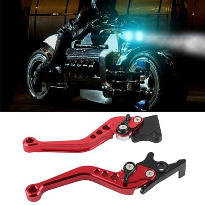 BAFOVY Zerone CNC Aluminum Motorcycle Brake and Clutch Lever Handles, Red - color: Red