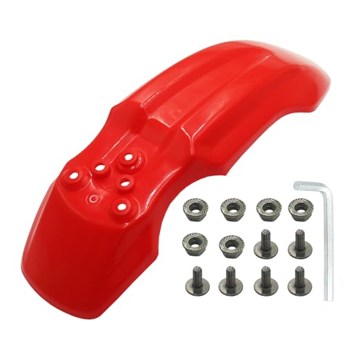 Plastic Front Wheel Mud Guard Fender Fairing for XR50 CRF50 XR CRF 50 SDG SSR 107cc 125cc PIT PRO Trail Dirt Bike (Red) - color: Red