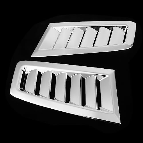 Universal Car Hood Vent Scoop Kit, Cold Air Intake Louvers for Auto Cooling, Fit for RS MK2 Bonnet Cover (Electroplating) - color: Electroplating