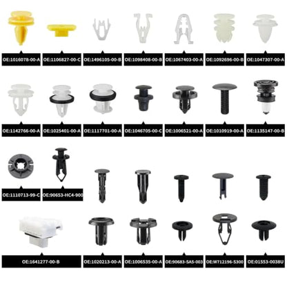 355Pcs Fastener Clips for Tesla Model 3, Y, X, S - Push Retainer Rivets for Tesla Bumper Fender Liner & Body Interior/Exterior Use – 23 Sizes Universal Tesla Fastener Kit - Includes 5 Removers - size: 355pcs for Tesla