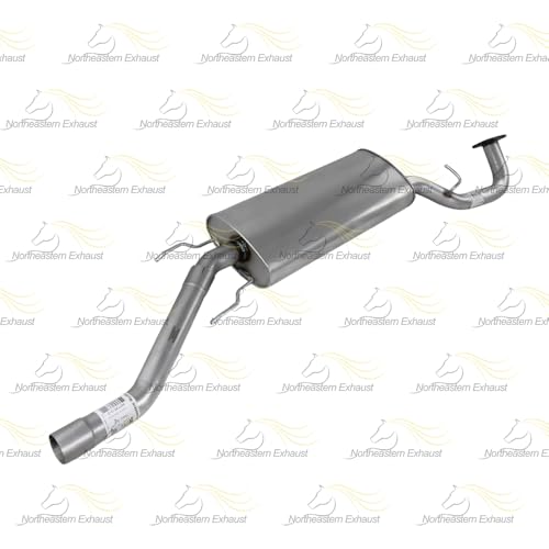 Exhaust Muffler Assembly Compatible with Kia Sorento 2014-2015 3.3L | Stainless Steel | Northeastern Exhaust | Includes Gasket, Clamps, Hangers, Bolt Kit