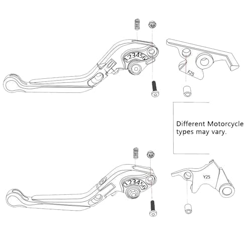 for KLX230 klx230 2026 2025 Adjustable Folding Scooter Brake Clutch Lever Handle2020-2026 Motorcycle Accessories (Black) - color: Black