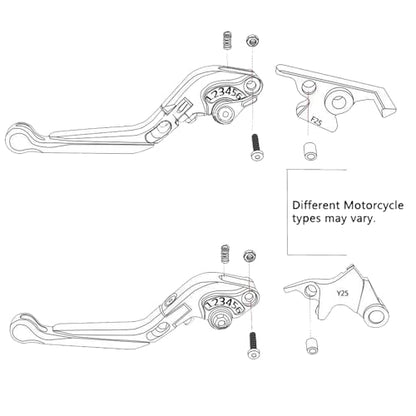 for KLX230 klx230 2026 2025 Adjustable Folding Scooter Brake Clutch Lever Handle 2020-2026 Motorcycle Accessories (blackblackgreen) - color: blackblackgreen