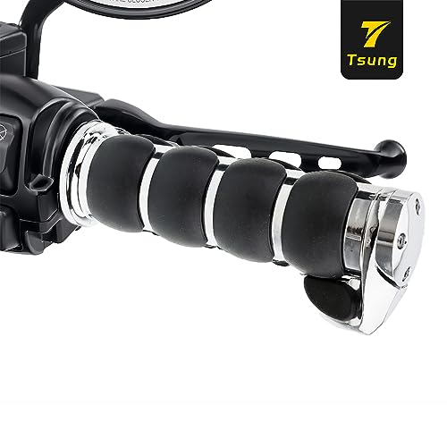 TSUNG Handlebar Grips 1 Inch Motorcycle 25MM Throttle Hand Grip - style: Classic