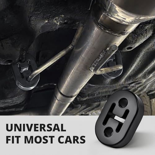 evil energy Exhaust Hanger, 2-Hole Universal Muffler Hanger, Reduces Vibration & Noise, EPDM Rubber Exhaust Bushing, 4PCS - style: 2 Holes