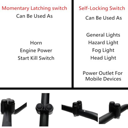 2 Buttons CNC Hand Control Momentary Switch Micro Switch - size: 1 Inch Black