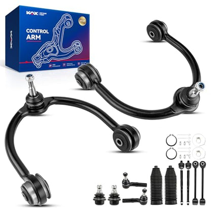 KAX Upgraded 12pcs Front Upper Control Arms Suspension Kit for Jeep Grand Cherokee 2005-2010, for Commander 2006-2010, Upper Control Arms, Ball Joints, Sway Bar Links, Tie Rods & Boots K620188 K80629 - size: Jeep Grand Cherokee 2005-2010