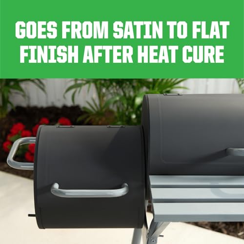 Rust-Oleum High Heat Flat BBQ Black Protective Enamel Paint - color: Bar-B-Que Black, size: 32 Fl Oz (Pack of 1)