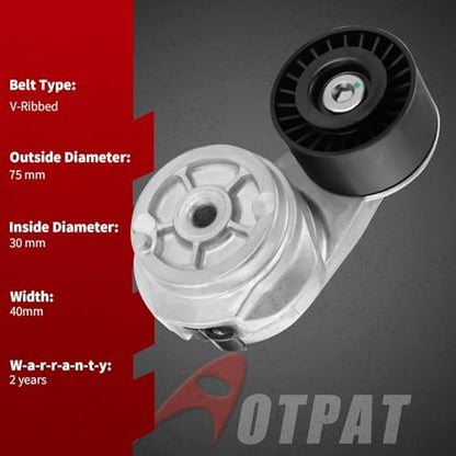 Belt Tensioner Assembly & Pulley for:-Dodge for:-Ram 2500 2003-2023 - size: 38285