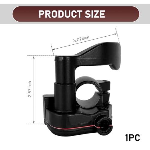 7/8" 22mm Thumb Throttle Kit, Thumb Throttle Cable Accelerator Handle Assembly, Universal Motorcycle Throttle Cable Replacement Accessories for 50-250cc ATV Bike (Black)