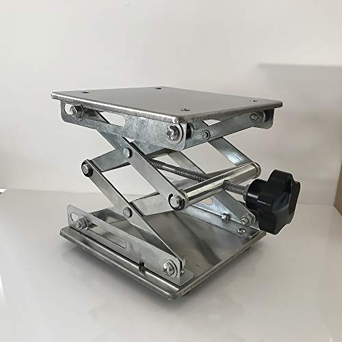 LabZhang 6" x 6" Stainless Steel Lab Jack Scissor Stand Platform Table - size: 6x6