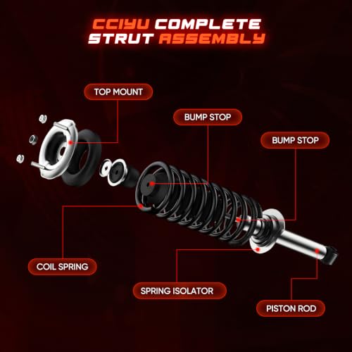 CCIYU Front and Rear Complete Strut Fit for Chrysler 300 05-10 RWD 4PCS