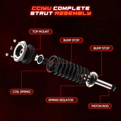 CCIYU Front and Rear Complete Strut Fit for Chrysler 300 05-10 RWD 4PCS