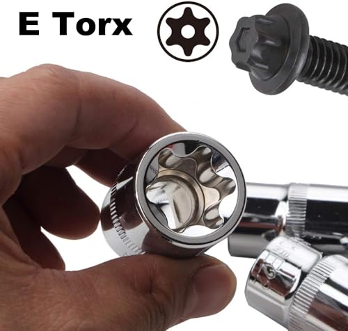 E4 - E24 Socket Set, Female Star Socket, Essential Automotive Tools for Maintaining Engines, Transmission Systems, and Suspension Systems, Suitable for GM, Tesla, and Others. - color: E Socket