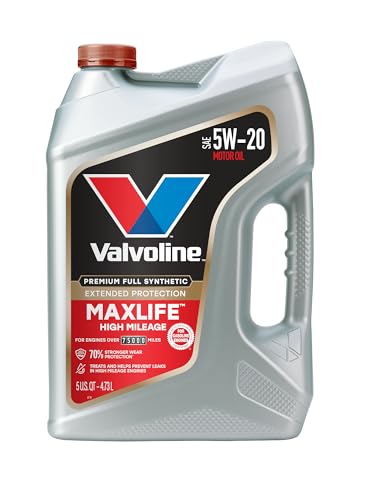 Valvoline MaxLife Extended Protection High Mileage 5W-20 Full Synthetic Motor Oil 5 Quart - size: 5 qt (Pack of 1), style: Premium Full Synthetic High Mileage