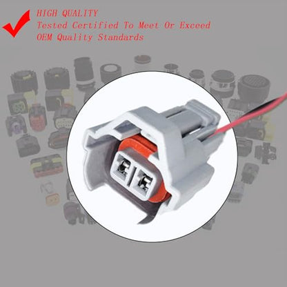 Set of 4PCS Fuel Injector Connector Plug Harness Pigtail Wire 23250-75040 Replacement for Toyota Tacoma 2.4L L4 Hilux 2RZFE 95-00