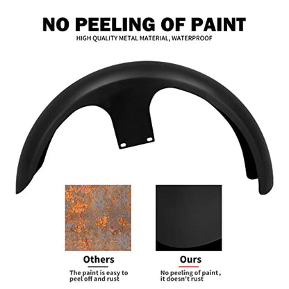 23-Inch Front Fender Fit for Harley Touring 1996-2023 - style: Matte Black 23inch 1996-2023