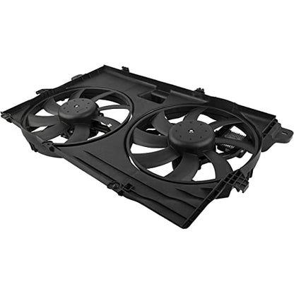 621-392 Engine Radiator Dual Cooling Fan Assembly for Ford Edge 2007-2014 Lincoln MKX 2007-2015 V6 3.5L 3.7L, 7T4Z8C607A 7T4Z8C607B 7T4Z-8C607-A FO3115177