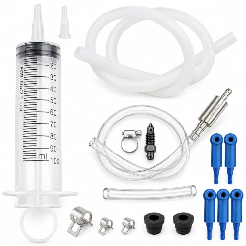 Brake Bleeder Kit with 100 mL Syringe for Hydraulic Brake Service - size: Brake Bleeder Kit