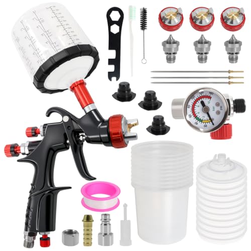 R500 LVLP Automotive Paint Spray Gun Kit with 1.3/1.7/2.0mm Nozzles