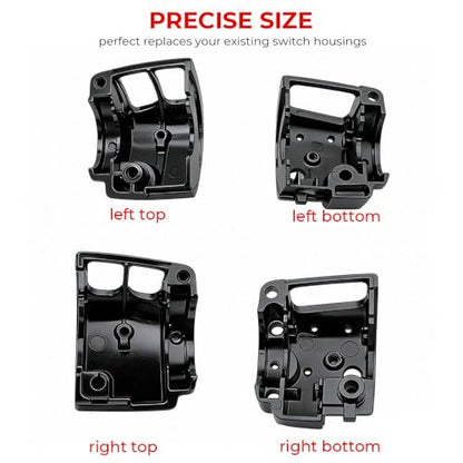 Handlebar Switch Kit Switch Housing W/Button Cover Cap Fits for Harley 2002-2017 VRSC/1996-2012 Sportster/1996-2011 Dyna Softail/1996-2013 Road King Models(Black) - color: Black