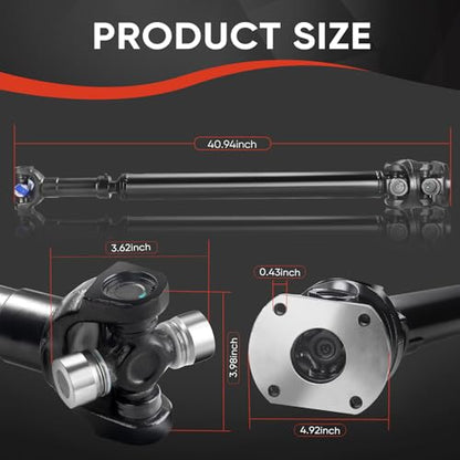 938-801 Drive Shaft - Front Driveshaft Propeller Drive Shaft Assembly - color: 938-801
