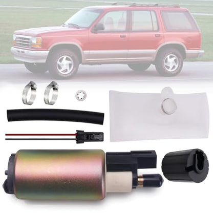 Electric Intank Fuel Pump Core with Installation Kit (140-160 LPH) FIT Ford Explorer Mustang Focus F-150 F-250 F-350, OE-Matching 12V DC Pump Replaces E2157 FE0117 (Internal Core Only) - 1 Pack