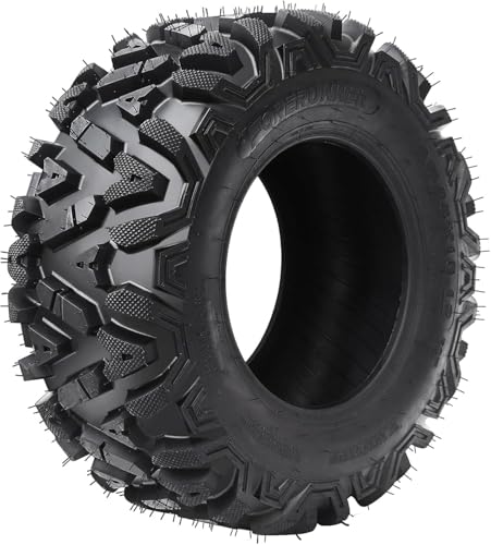 Garvee Set of 4 ATV UTV Tires 26x9-12, 6 PR Tubeless All-Terrain Tires for Mud, Dirt, Desert, Rock - Replacement Tires - size: 26x9-12 & 26x9-12, style: Pattern A