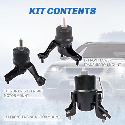 Front & Rear Engine Mount Kit Motor Mount - size: For Lex-us RX350/Toyota Sienna
