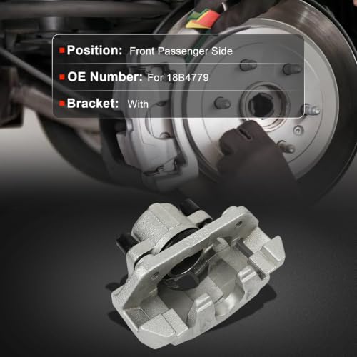 cciyu Front Right Disc Brake Caliper Assembly w/Bracket 18B4779 - size: Front Right[18B4779]