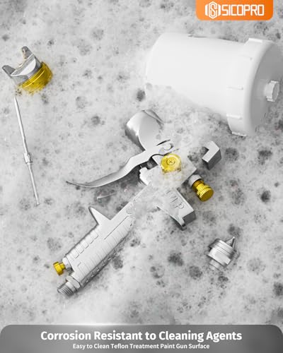 HVLP Spray Gun, Automotive Paint Gun, Spray Gun for Painting - color: Yellow