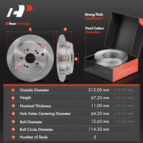 A-Premium Front Vented and Rear Solid Brake Rotors and Ceramic Pads Kit - style: 2002-2004