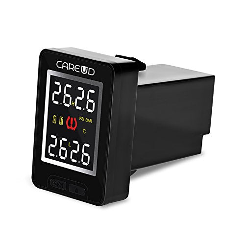 U912 Tire Pressure Monitor System TPMS Real Time Pressure Temperature Monitoring 4pcs RF Sensors Internal/External Default Slot 5 Year Battery (W/4pcs External Sensors, for Toyota) - color: W/4pcs External Sensors, size: For Toyota