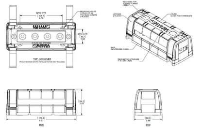 Blue Sea Systems 2719 Insulating Cover - style: 250a, 6 Screw/ 4 Stud Cvr