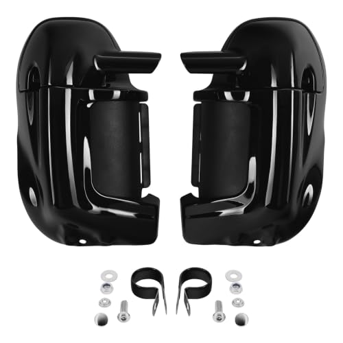 XFMT Motorcycle Lower Fairing w/Glove Box Fit For Harley Touring 1983-2013 - color: Vivid Black For Harley Touring '83-'13