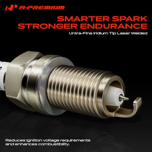 A-Premium Set of 8 Ignition Coil Pack and Iridium Spark Plugs - color: Black