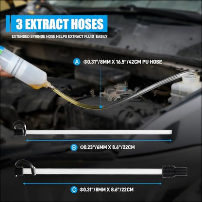 SMOTIVEPRO 16.9oz (500ml) Fluid Extractor Pump with 3pc Flexible Hose